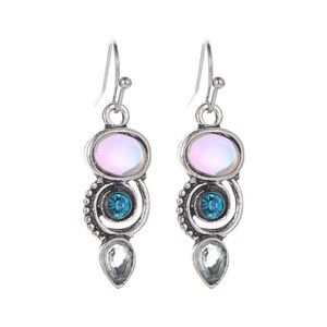 Fashion Crystal Opal Tears Drop Earring Oval Quartz Bohemian style